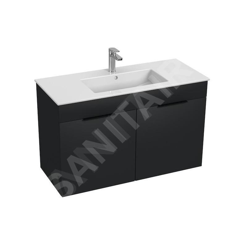 Jika Cube - Meuble avec lavabo 100x43x61 cm, anthracite mat H4536511763521 Jika Cube - Meuble avec lavabo 100x43x61 cm, anthracite mat H4536511763521