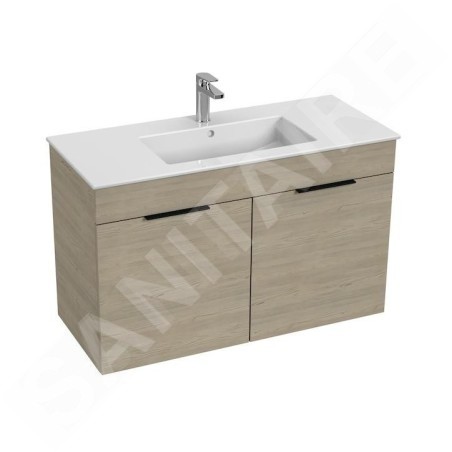 Jika Cube - Meuble avec lavabo 100x43x61 cm, frêne H4536511765141