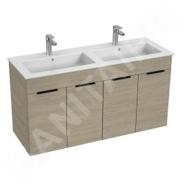 Jika Cube - Meuble avec double-lavabo 116x43x61 cm, frêne H4536611765141