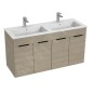 Jika Cube - Meuble avec double-lavabo 116x43x61 cm, frêne H4536611765141 Jika Cube - Meuble avec double-lavabo 116x43x61 cm, frêne H4536611765141