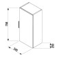 Jika Cube - Armoire moyenne 35x75x25 cm, 1 porte G/D, frêne H4537111765141 Jika Cube - Armoire moyenne 35x75x25 cm, 1 porte G/D, frêne H4537111765141