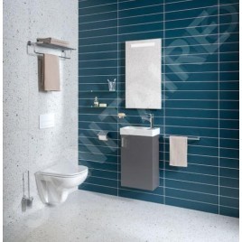 Jika Petit - Set meuble avec lave-mains, miroir et éclairage, gris H45J5141753011