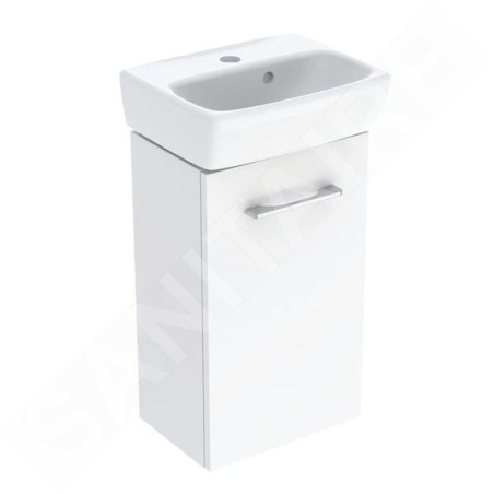 Geberit Selnova Square - Meuble avec lave-mains, 36 x 65 x 25 cm, 1 porte, G/D, blanc brillant 502.742.00.1