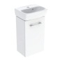 Geberit Selnova Square - Meuble avec lave-mains, 36 x 65 x 25 cm, 1 porte, G/D, blanc brillant 502.742.00.1