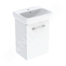 Geberit Selnova Square - Meuble avec lavabo, 45 x 65 x 32 cm, 1 porte, G/D, blanc brillant 502.746.00.1