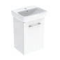 Geberit Selnova Square - Meuble avec lavabo, 45 x 65 x 32 cm, 1 porte, G/D, blanc brillant 502.746.00.1
