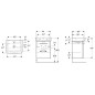 Geberit Selnova Square - Meuble avec lavabo, 50 x 65 x 38 cm, 1 porte, G/D, noix de hickory 502.752.00.1 Geberit Selnova Square - Meuble avec lavabo, 50 x 65 x 38 cm, 1 porte, G/D, noix de hickory 502.752.00.1