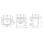 Geberit Selnova Square - Meuble avec lave-mains, 59 x 50 x 70 cm, 2 tiroirs, noix de hickory 502.870.00.1