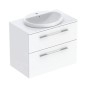 Geberit Selnova Square - Meuble avec lavabo, 79x50x70 cm, 2 tiroirs, blanc brillant 502.872.00.1 Geberit Selnova Square - Meuble avec lavabo, 79x50x70 cm, 2 tiroirs, blanc brillant 502.872.00.1