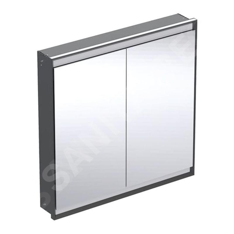Geberit ONE - Armoire avec miroir avec éclairage LED, 900x900x150 mm, 2 portes, intégrée, noir mat 505.803.00.7 Geberit ONE - Armoire avec miroir avec éclairage LED, 900x900x150 mm, 2 portes, intégrée, noir mat 505.803.00.7