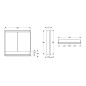 Geberit ONE - Armoire avec miroir avec éclairage LED, 900x900x150 mm, 2 portes, avec niche, intégrée, noir mat 505.823.00.7 Geberit ONE - Armoire avec miroir avec éclairage LED, 900x900x150 mm, 2 portes, avec niche, intégrée, noir mat 505.823.00.7