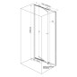 Aqualine Amico - Porte de douche 740-820x1850 mm, verre clair G70 Aqualine Amico - Porte de douche 740-820x1850 mm, verre clair G70