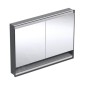 Geberit ONE - Armoire avec miroir avec éclairage LED, 1200x900x150 mm, 2 portes, avec niche, intégrée, noir mat 505.825.00.7 Geberit ONE - Armoire avec miroir avec éclairage LED, 1200x900x150 mm, 2 portes, avec niche, intégrée, noir mat 505.825.00.7