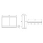 Geberit ONE - Armoire avec miroir avec éclairage LED, 1200x900x150 mm, 2 portes, avec niche, intégrée, noir mat 505.825.00.7 Geberit ONE - Armoire avec miroir avec éclairage LED, 1200x900x150 mm, 2 portes, avec niche, intégrée, noir mat 505.825.00.7