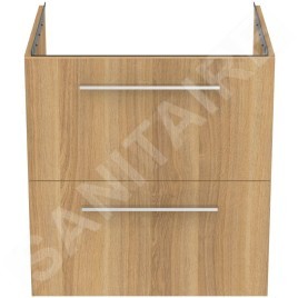 Ideal Standard i.Life B - Meuble vasque, 60x63x51 cm, 2 tiroirs, chêne T5270NX