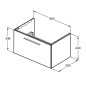 Ideal Standard i.Life B - Meuble lavabo 80x44x51 cm, 1 tiroir, chêne T5271NX Ideal Standard i.Life B - Meuble lavabo 80x44x51 cm, 1 tiroir, chêne T5271NX