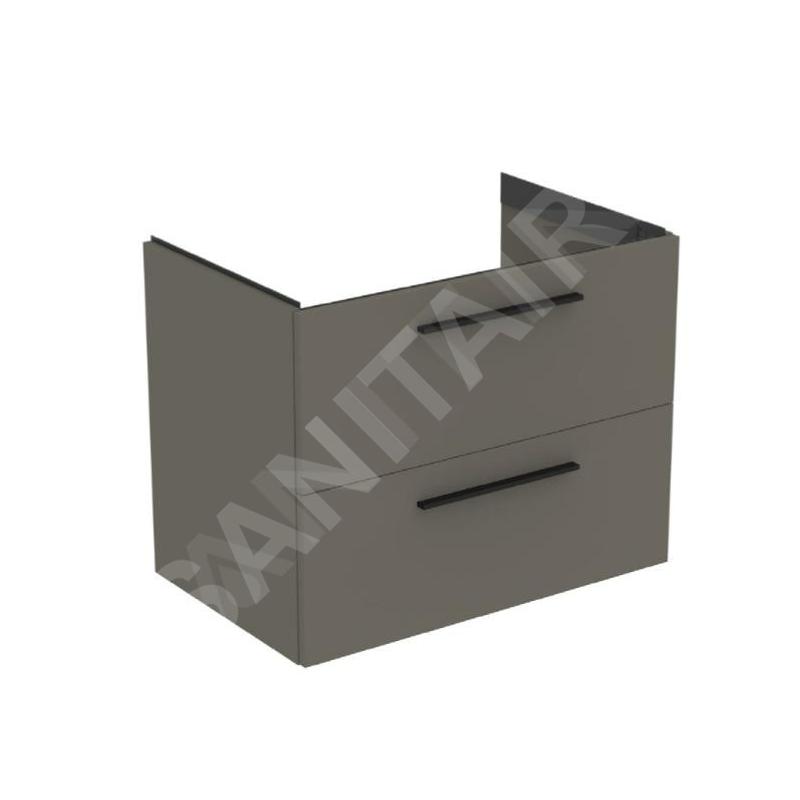 Ideal Standard i.Life B - Meuble vasque 80x63x51 cm, 2 tiroirs, quartz gris mat T5272NG Ideal Standard i.Life B - Meuble vasque 80x63x51 cm, 2 tiroirs, quartz gris mat T5272NG