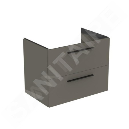 Ideal Standard i.Life B - Meuble vasque 80x63x51 cm, 2 tiroirs, quartz gris mat T5272NG