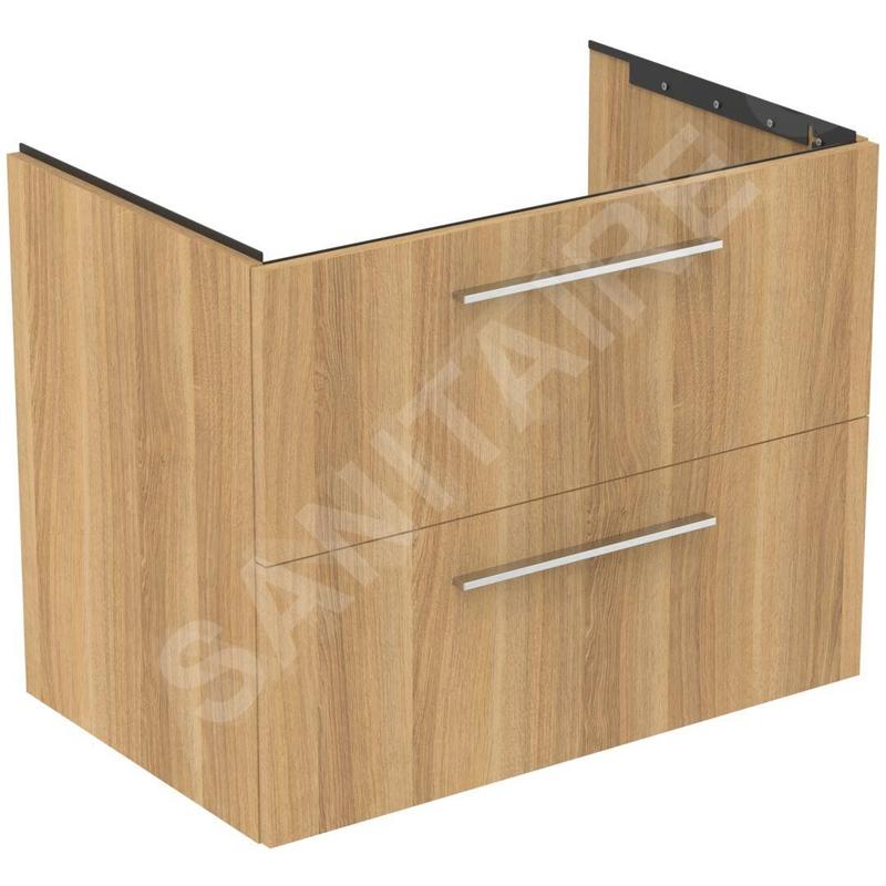 Ideal Standard i.Life B - Meuble lavabo 80x63x51 cm, 2 tiroirs, chêne T5272NX Ideal Standard i.Life B - Meuble lavabo 80x63x51 cm, 2 tiroirs, chêne T5272NX