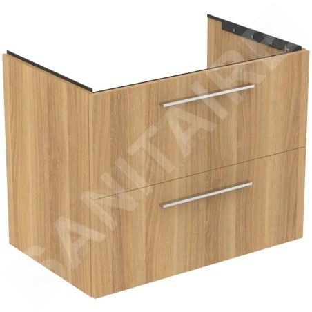 Ideal Standard i.Life B - Meuble lavabo 80x63x51 cm, 2 tiroirs, chêne T5272NX