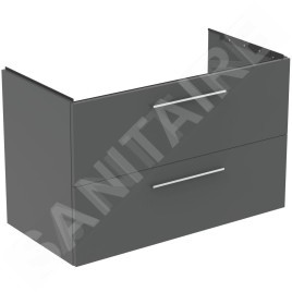 Ideal Standard i.Life B - Meuble vasque 100x63x51 cm, 2 tiroirs, quartz gris mat T5276NG
