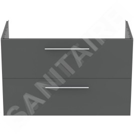 Ideal Standard i.Life B - Meuble vasque 100x63x51 cm, 2 tiroirs, quartz gris mat T5276NG