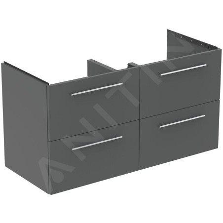 Ideal Standard i.Life B - Meuble vasque 120x63x51 cm, 4 tiroirs, quartz gris mat T5278NG