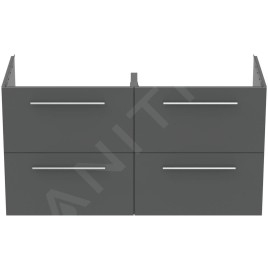 Ideal Standard i.Life B - Meuble vasque 120x63x51 cm, 4 tiroirs, quartz gris mat T5278NG
