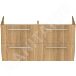 Ideal Standard i.Life B - Meuble lavabo 120x63x51 cm, 4 tiroirs, chêne T5278NX