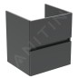 Ideal Standard Eurovit - Meuble-lavabo, 55x50x44 cm, 2 tiroirs, gris brillant R0256TI Ideal Standard Eurovit - Meuble-lavabo, 55x50x44 cm, 2 tiroirs, gris brillant R0256TI