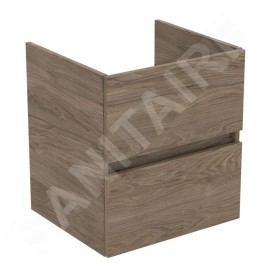 Ideal Standard Eurovit - Meuble-lavabo, 55x50x44 cm, 2 tiroirs, noyer R0256Y9