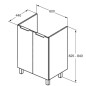 Ideal Standard Eurovit - Meuble-lavabo, 84x60x44 cm, 2 porte, charnières G/D, blanc brillant R0258WG Ideal Standard Eurovit - Meuble-lavabo, 84x60x44 cm, 2 porte, charnières G/D, blanc brillant R0258WG
