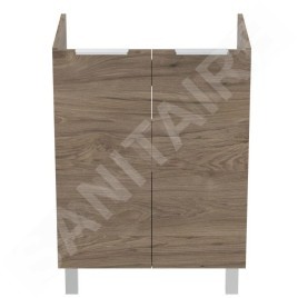 Ideal Standard Eurovit - Meuble lavabo, 84x60x44 cm, 2 porte, charnières G/D, noyer R0258Y9