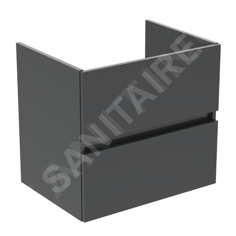 Ideal Standard Eurovit - Meuble-lavabo, 55x60x44 cm, 2 tiroirs, gris brillant R0259TI Ideal Standard Eurovit - Meuble-lavabo, 55x60x44 cm, 2 tiroirs, gris brillant R0259TI