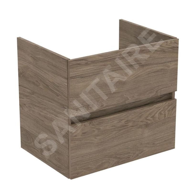 Ideal Standard Eurovit - Meuble-lavabo, 55x60x44 cm, 2 tiroirs, noyer R0259Y9 Ideal Standard Eurovit - Meuble-lavabo, 55x60x44 cm, 2 tiroirs, noyer R0259Y9