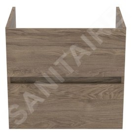 Ideal Standard Eurovit - Meuble-lavabo, 55x60x44 cm, 2 tiroirs, noyer R0259Y9