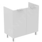 Ideal Standard Eurovit - Meuble-lavabo, 84x80x44 cm, 2 porte, charnières G/D, blanc brillant R0262WG