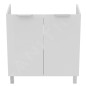 Ideal Standard Eurovit - Meuble-lavabo, 84x80x44 cm, 2 porte, charnières G/D, blanc brillant R0262WG