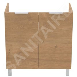 Ideal Standard Eurovit - Meuble-lavabo, 84x80x44 cm, 2 porte, charnières G/D, chêne R0262Y8