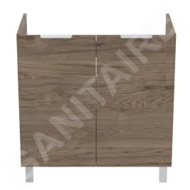 Ideal Standard Eurovit - Meuble lavabo, 84x80x44 cm, 2 porte, charnières G/D, noyer R0262Y9