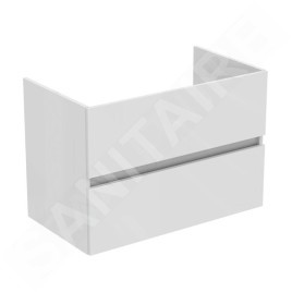 Ideal Standard Eurovit - Meuble-lavabo, 55x80x44 cm, 2 tiroirs, blanc brillant R0263WG