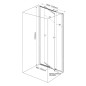 Aqualine Amico - Porte de douche pliante 1040-1220x1850 mm, verre clair/blanc G100 Aqualine Amico - Porte de douche pliante 1040-1220x1850 mm, verre clair/blanc G100
