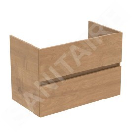 Ideal Standard Eurovit - Meuble-lavabo, 55x80x44 cm, 2 tiroirs, chêne R0263Y8