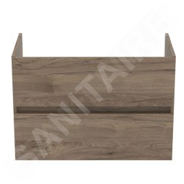 Ideal Standard Eurovit - Meuble-lavabo, 55x80x44 cm, 2 tiroirs, noyer R0263Y9