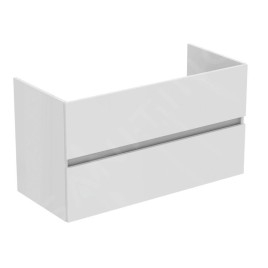 Ideal Standard Eurovit - Meuble-lavabo, 55x100x44 cm, 2 tiroirs, blanc brillant R0265WG