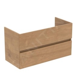 Ideal Standard Eurovit - Meuble-lavabo, 55x100x44 cm, 2 tiroirs, chêne R0265Y8