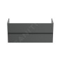 Ideal Standard Eurovit - Meuble-lavabo, 55x120x44 cm, 2 tiroirs, gris brillant R0266TI Ideal Standard Eurovit - Meuble-lavabo, 55x120x44 cm, 2 tiroirs, gris brillant R0266TI