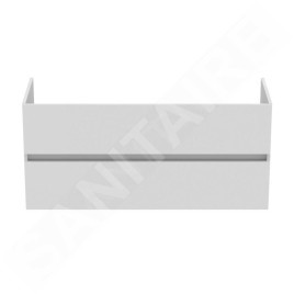 Ideal Standard Eurovit - Meuble-lavabo, 55x120x44 cm, 2 tiroirs, blanc brillant R0266WG