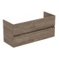 Ideal Standard Eurovit - Meuble-lavabo, 55x120x44 cm, 2 tiroirs, noyer R0266Y9