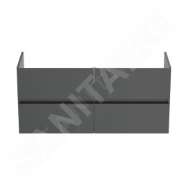 Ideal Standard Eurovit - Meuble-lavabo, 55x120x44 cm, 4 tiroirs, gris brillant R0267TI